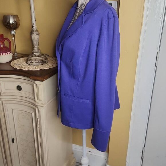 Vintage Linea by Louis dell'olio purple blazer jacket women's size L - Picture 3 of 6